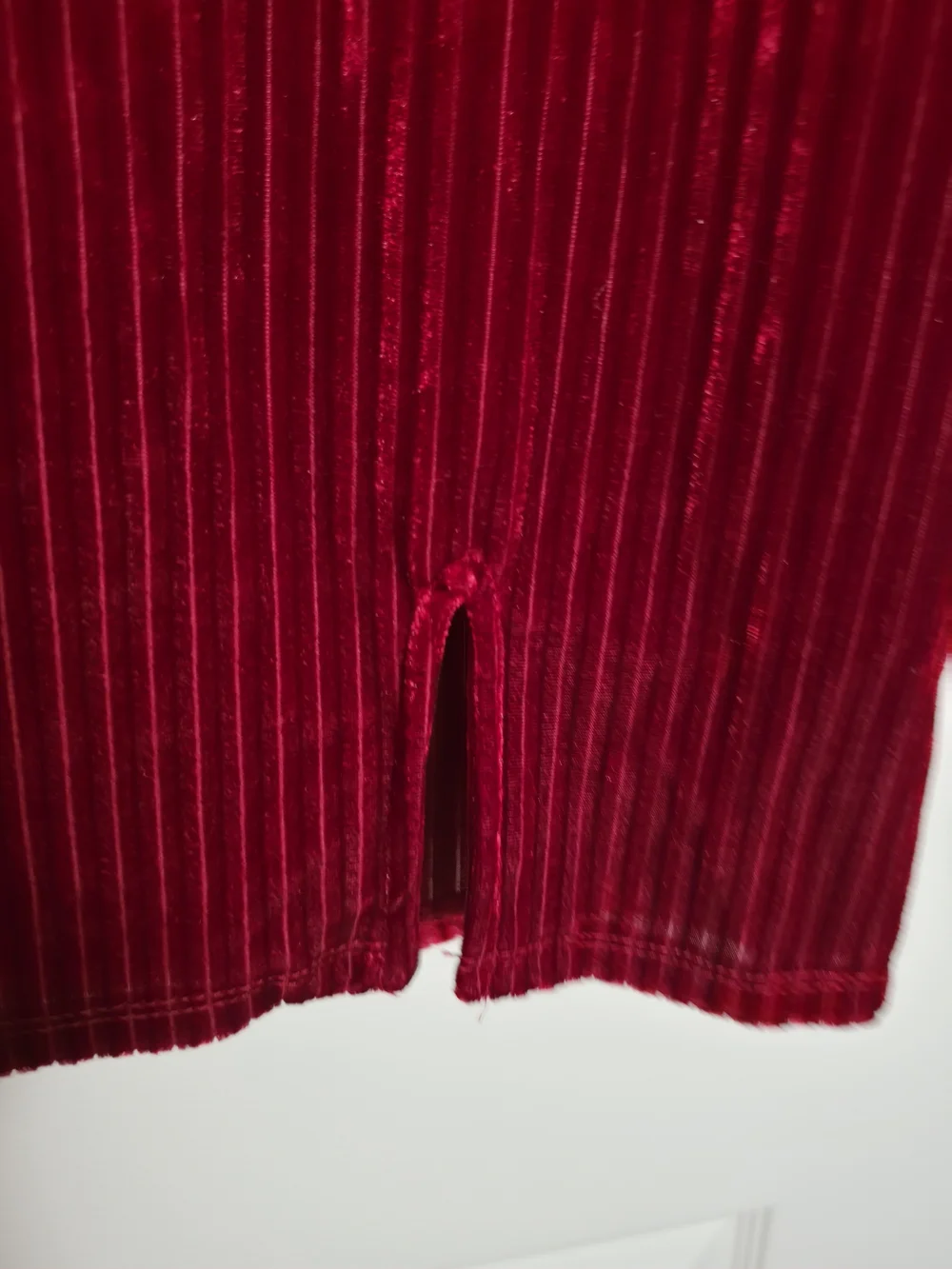 art class Red Ribbed Velvet Long-Sleeve Turtleneck Dress